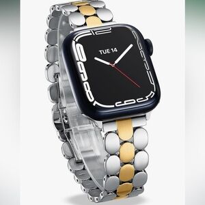 Smartwatch Band with Black and Gold Accents